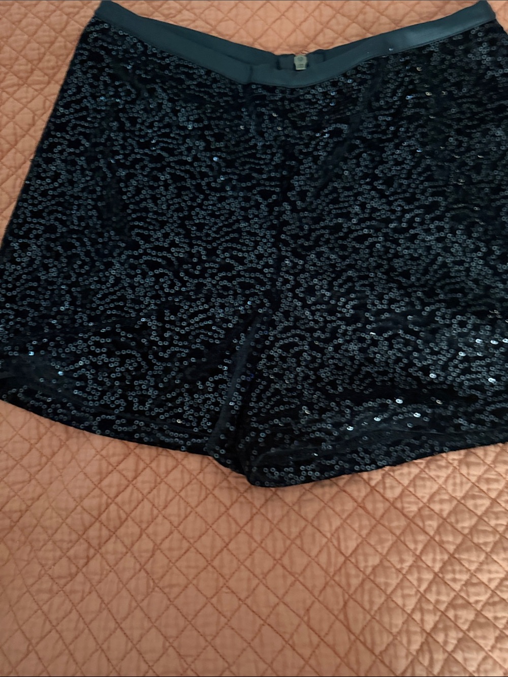 Mimi Chica Black Sequin Mini Skirt